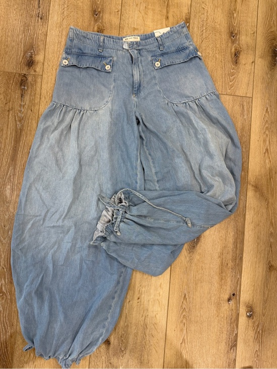 We The Free Denim - We The Free Light Blue Wide Leg Flare Jeans